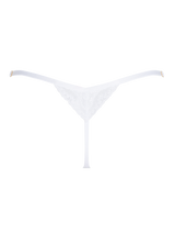 white ouvert g-string, front open