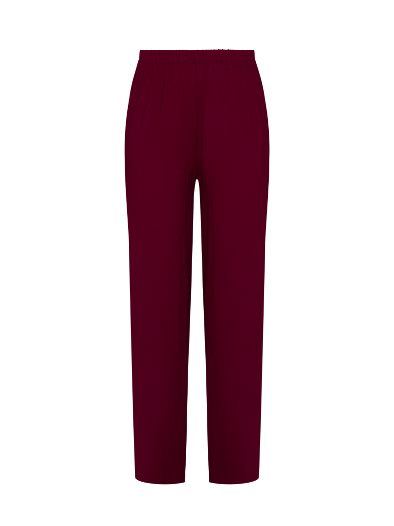 burgundy red soft long lounge pants