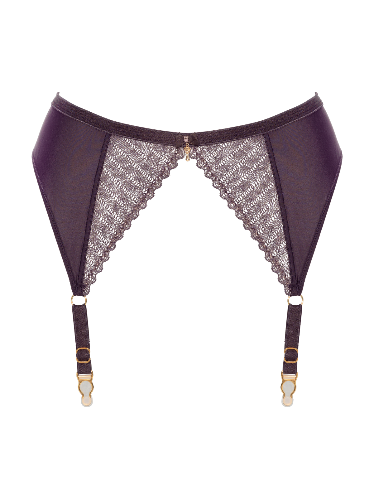 purple suspender belt